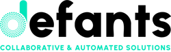 Logo Defants vert et noir avec baseline